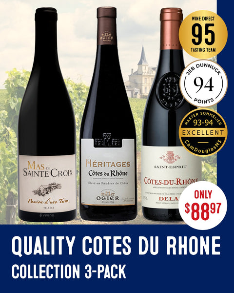 Quality Cotes du Rhone  Collection 3 pack
