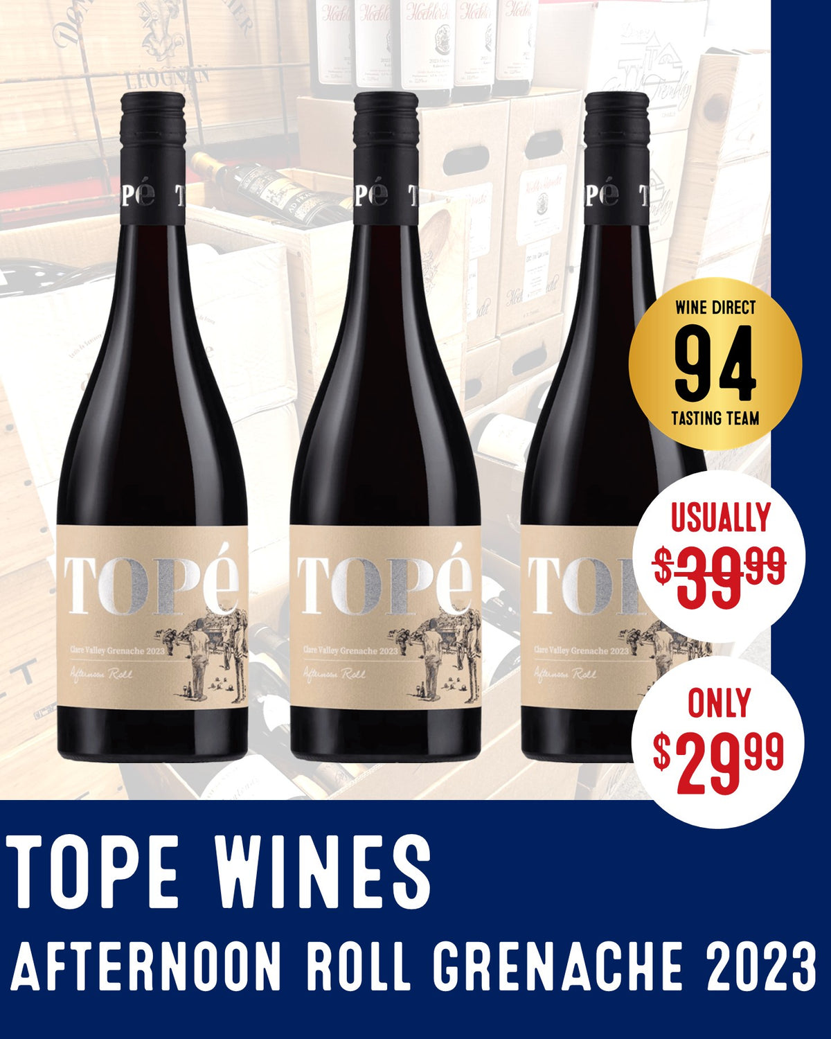 TOPE Afternoon Roll Old Vine Grenache 2023 – winedirect.co.nz