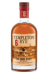 Templeton Rye 6 Year Old Rye Whiskey 700ml