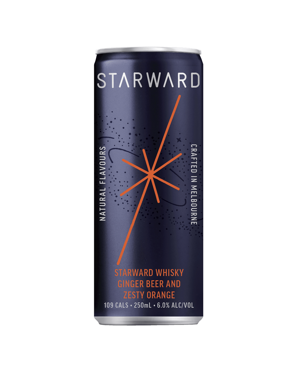 Starward Whisky, Ginger Beer, and Zesty Orange 250ml can 4-Pack