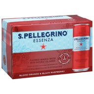 San Pellegrino Blood Orange and Black Raspberry Mineral Water 330ml Cans (8-Pack)